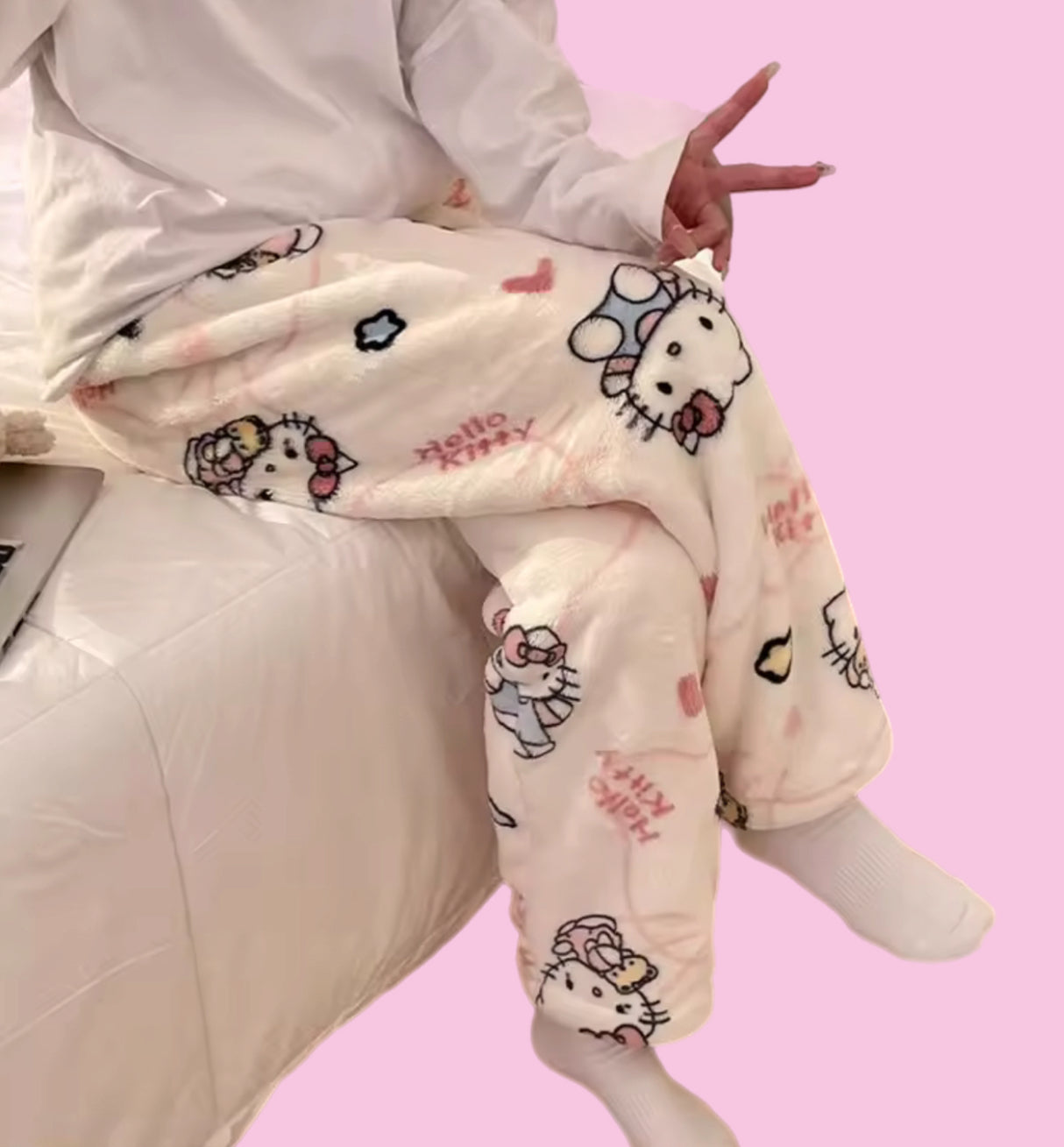 SANRIO HELLO KITTY FURRY PAJAMA PANTS