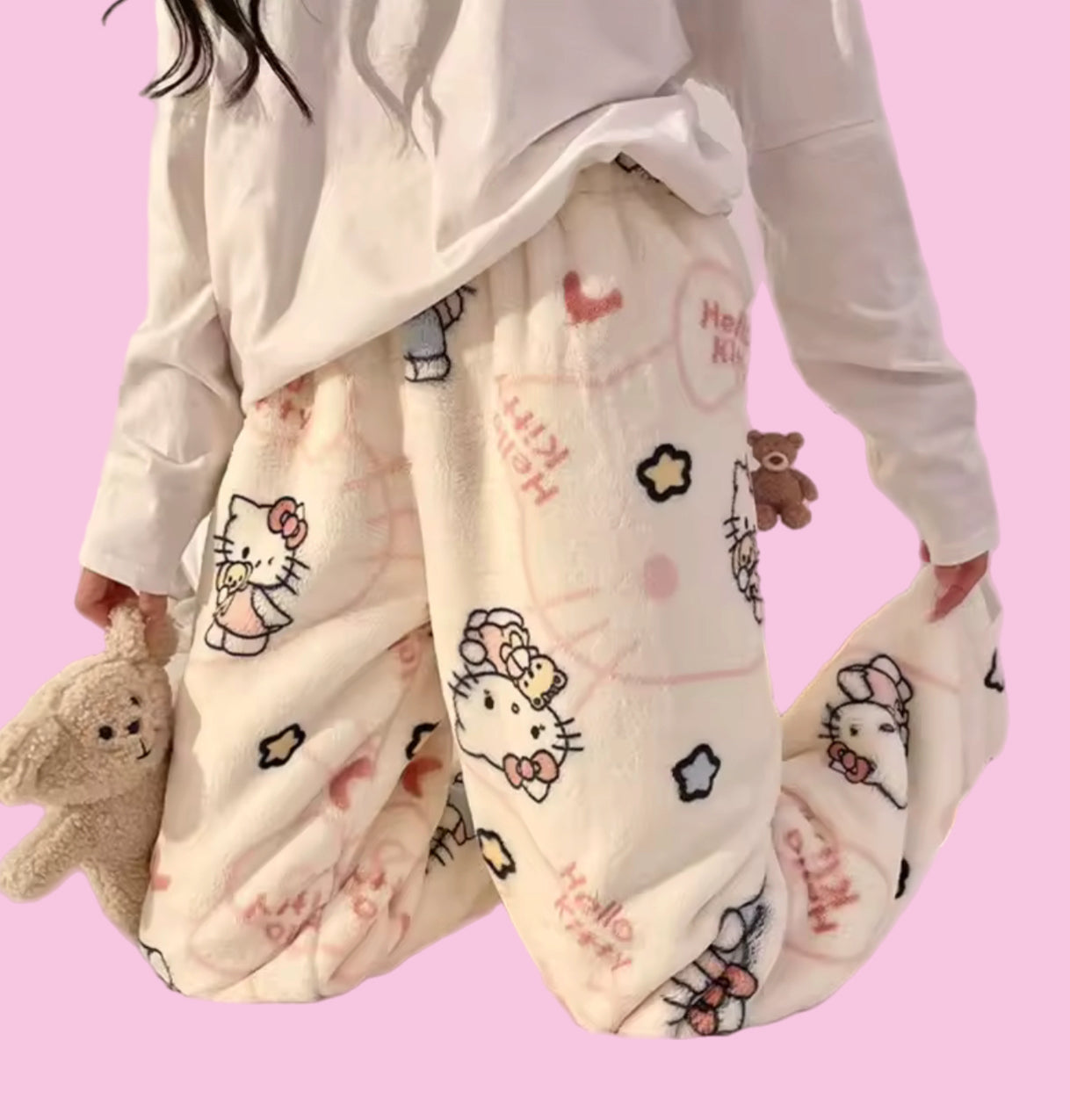 SANRIO HELLO KITTY FURRY PAJAMA PANTS