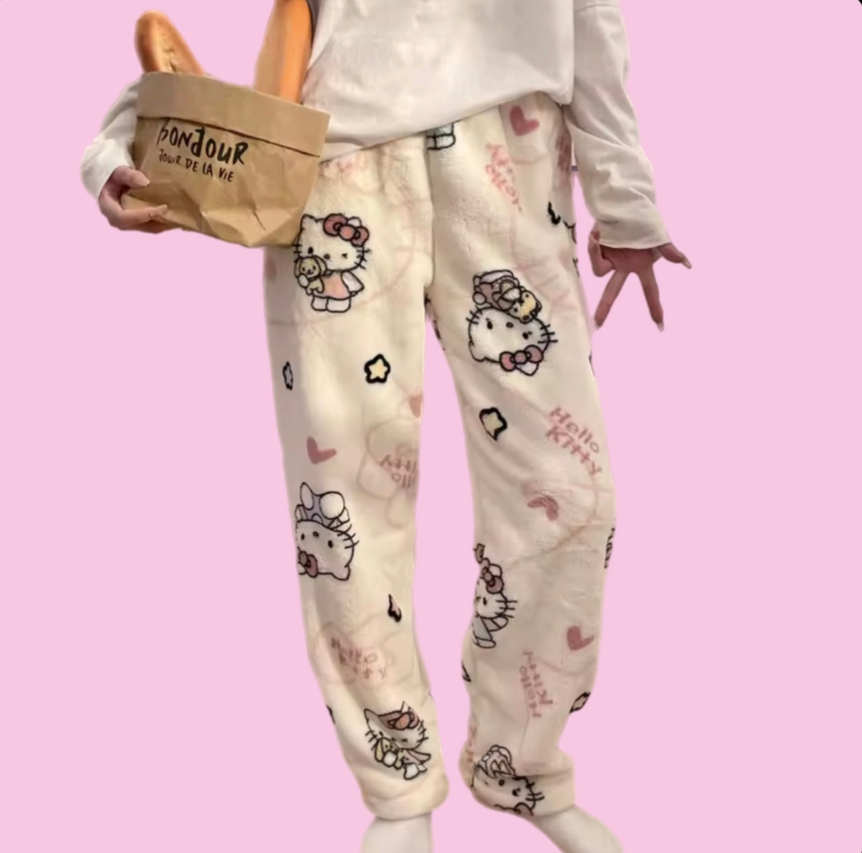 SANRIO HELLO KITTY FURRY PAJAMA PANTS