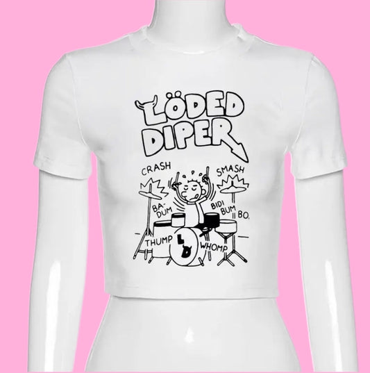 DIARY OF THE WIMPY KID LODED DIPER CROPPED TEE.