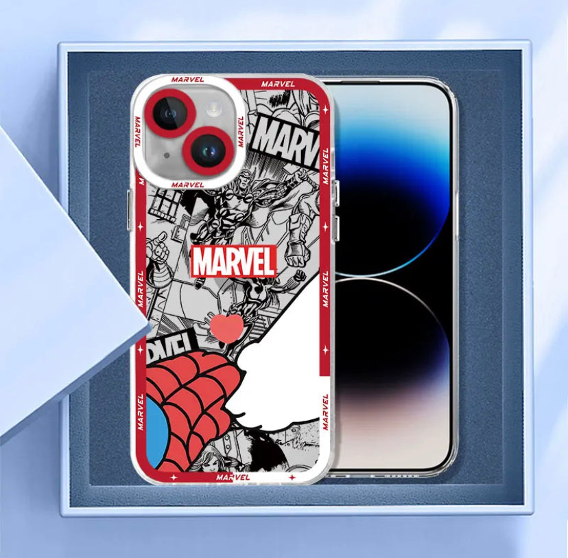 CLEAR SILICONE MARVEL SPIDER-MAN X SANRIO HELLO KITTY PHONE CASE ‎ ‎ ‎