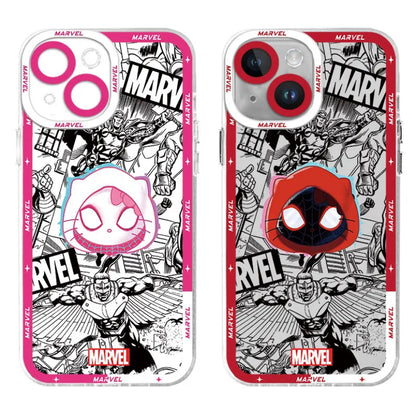 CLEAR SILICONE MARVEL SPIDER-MAN X SANRIO HELLO KITTY PHONE CASE ‎ ‎ ‎