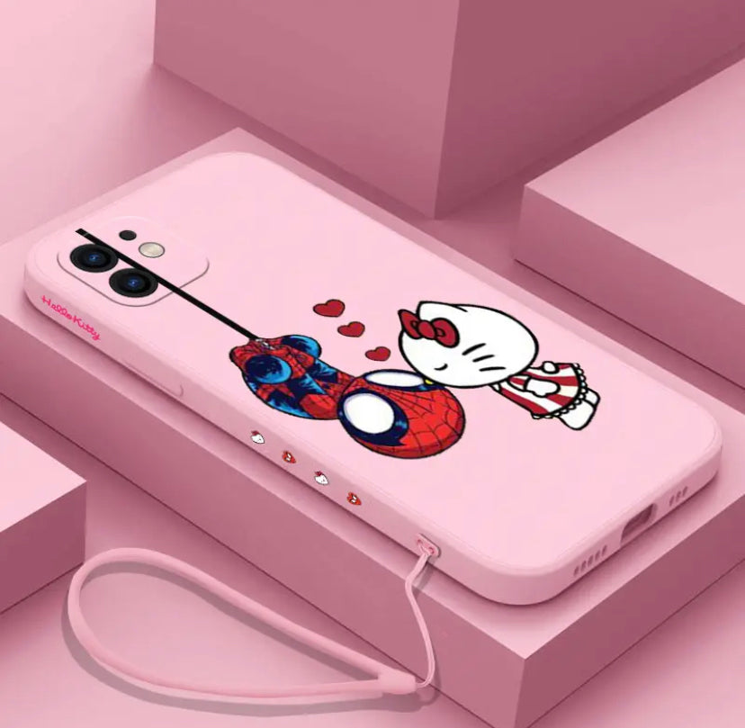 SANRIO SPIDERMAN X HELLO KITTY PHONE CASE ‎