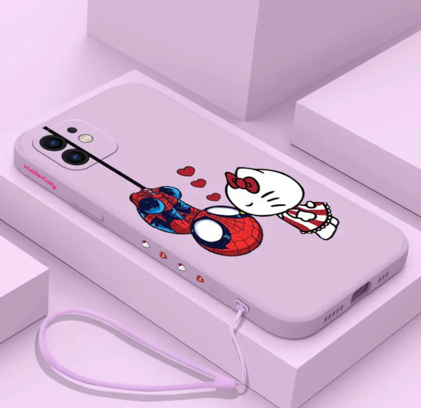 SANRIO SPIDERMAN X HELLO KITTY PHONE CASE ‎