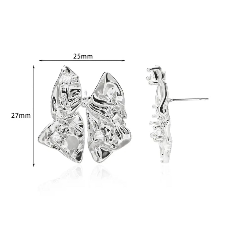 BOW EARRINGS ‎