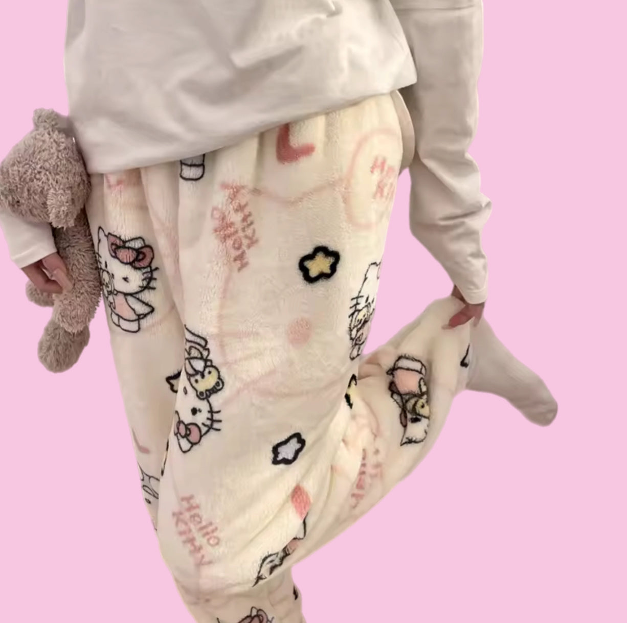 SANRIO HELLO KITTY FURRY PAJAMA PANTS