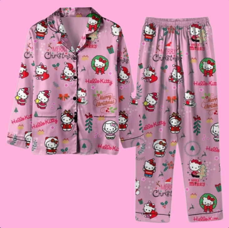 SANRIO CHRISTMAS HELLO KITTY PAJAMA SET.