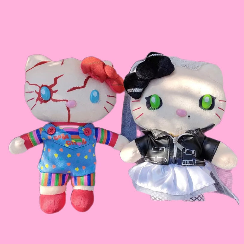 SANRIO STUFFED HELLO KITTY X CHUCKY & TIFANNY PLUSHY ‎