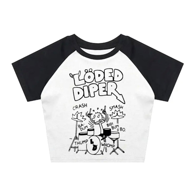 DIARY OF THE WIMPY KID LODED DIPER CROPPED TEE.