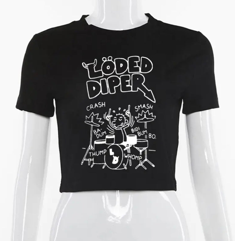 DIARY OF THE WIMPY KID LODED DIPER CROPPED TEE.