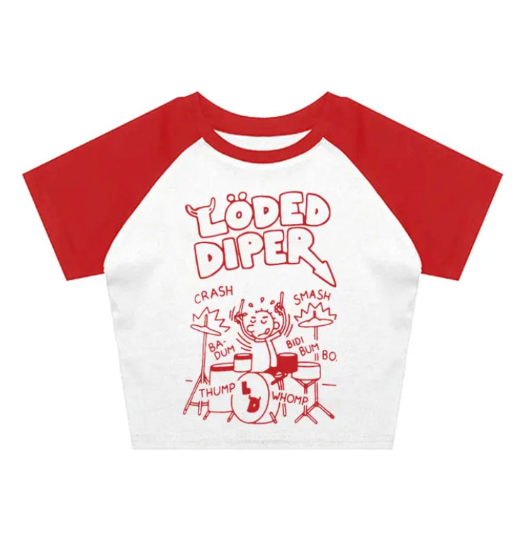 DIARY OF THE WIMPY KID LODED DIPER CROPPED TEE.