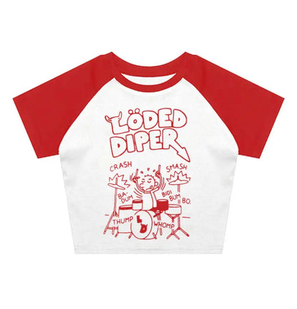 DIARY OF THE WIMPY KID LODED DIPER CROPPED TEE.